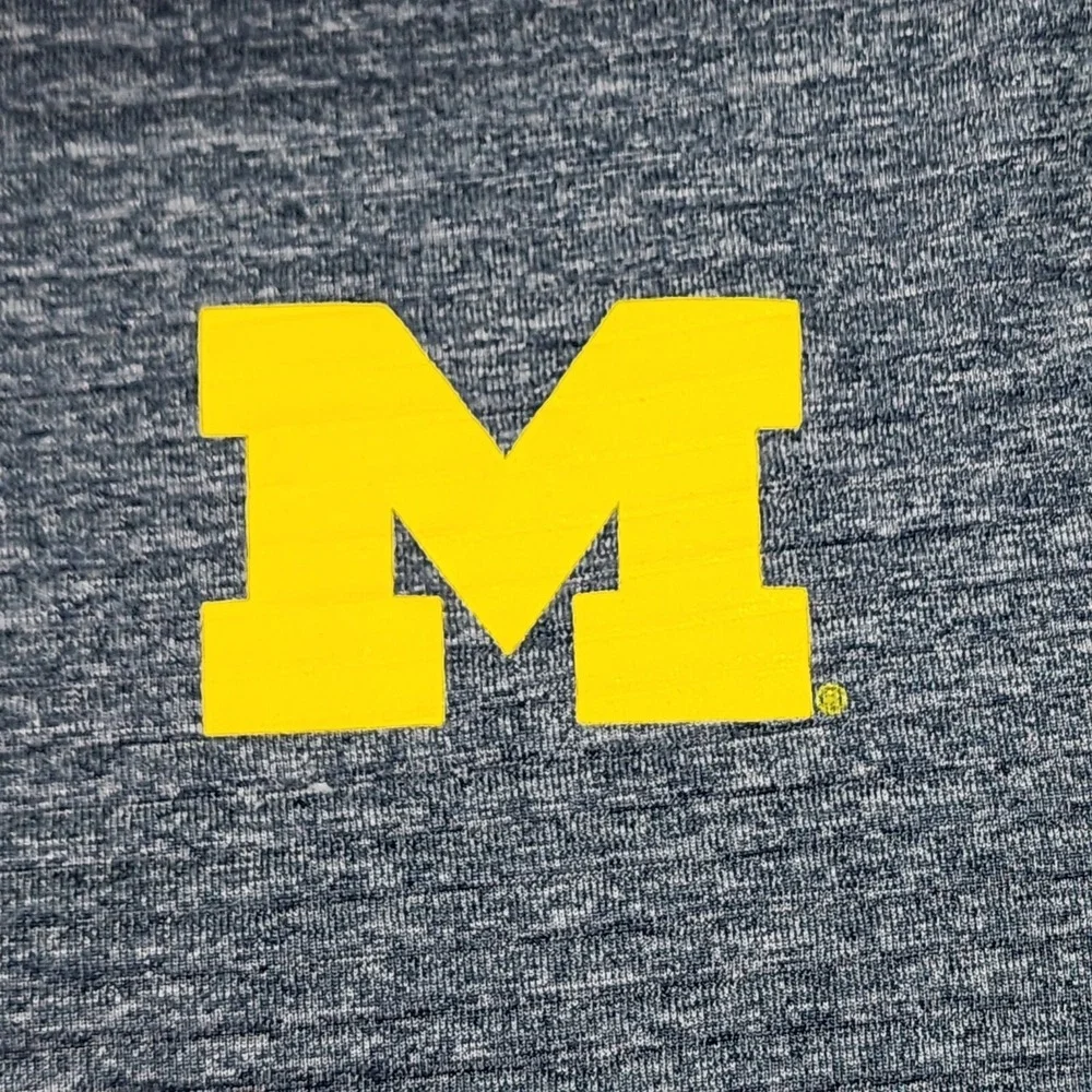 Adidas Michigan Wolverines Jacket Men Medium Blue 1/4 Zip ClimaLite Athletic Fit